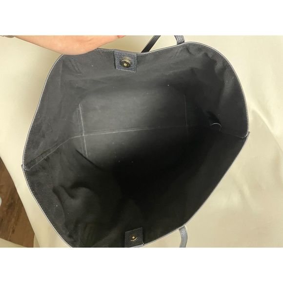 Alexander McQueen Gold Skull Black Leather Shopper Travel Tote Bag - Picture 6 of 13